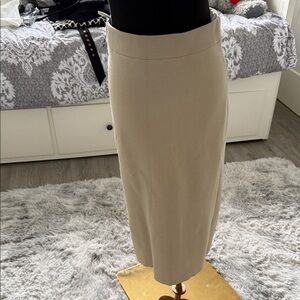 Babaton Tan Midi Skirt